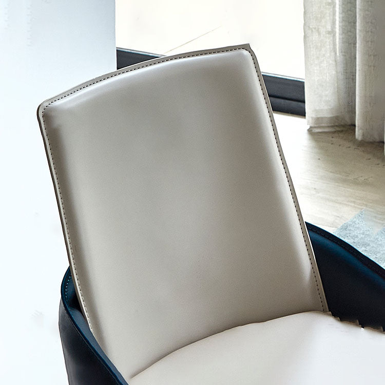 Leather Restaurant Modern Chair Solid Back Dining Chair with Arm Clearhalo ' kitchen&dining_furn' 'Dining Chairs' 'Dining Tables & Seating' 'dining_chair' 'furn' 'furn_dining_chair' 'Furniture' 'furniture_dining_chair' 'Kitchen & Dining Furniture' 'kitchen' 4315682