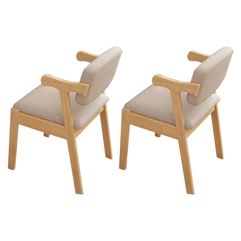 Scandinavian Indoor Arm Chair Upholstered Open Back Wood Dining Room Chair Grey 2 Piece Set Clearhalo ' kitchen&dining_furn' 'Dining Chairs' 'Dining Tables & Seating' 'dining_chair' 'furn' 'furn_dining_chair' 'Furniture' 'furniture_dining_chair' 'Kitchen & Dining Furniture' 'kitchen' 4315686