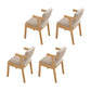 Scandinavian Indoor Arm Chair Upholstered Open Back Wood Dining Room Chair Grey 4 Piece Set Clearhalo ' kitchen&dining_furn' 'Dining Chairs' 'Dining Tables & Seating' 'dining_chair' 'furn' 'furn_dining_chair' 'Furniture' 'furniture_dining_chair' 'Kitchen & Dining Furniture' 'kitchen' 4315689