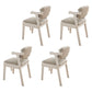 Scandinavian Indoor Arm Chair Upholstered Open Back Wood Dining Room Chair Light Gray 4 Piece Set Clearhalo ' kitchen&dining_furn' 'Dining Chairs' 'Dining Tables & Seating' 'dining_chair' 'furn' 'furn_dining_chair' 'Furniture' 'furniture_dining_chair' 'Kitchen & Dining Furniture' 'kitchen' 4315694