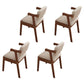 Scandinavian Indoor Arm Chair Upholstered Open Back Wood Dining Room Chair Silver Gray 4 Piece Set Clearhalo ' kitchen&dining_furn' 'Dining Chairs' 'Dining Tables & Seating' 'dining_chair' 'furn' 'furn_dining_chair' 'Furniture' 'furniture_dining_chair' 'Kitchen & Dining Furniture' 'kitchen' 4315700