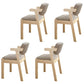 Scandinavian Indoor Arm Chair Upholstered Open Back Wood Dining Room Chair Light Gray-Black 4 Piece Set Clearhalo ' kitchen&dining_furn' 'Dining Chairs' 'Dining Tables & Seating' 'dining_chair' 'furn' 'furn_dining_chair' 'Furniture' 'furniture_dining_chair' 'Kitchen & Dining Furniture' 'kitchen' 4315703