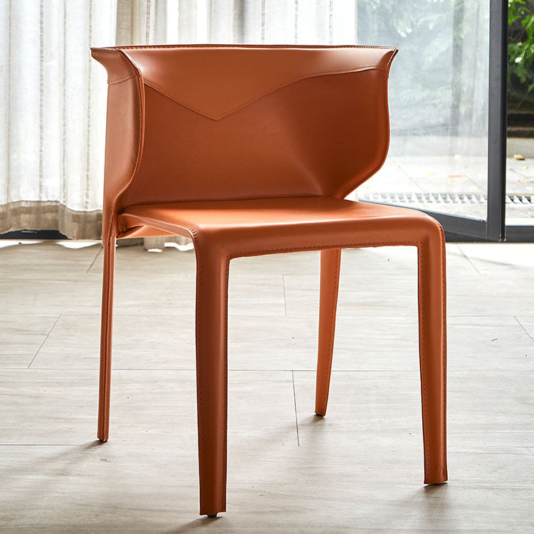 Dining Room Contemporary Dining Chair Metal Wingback Chair with Arm Clearhalo ' kitchen&dining_furn' 'Dining Chairs' 'Dining Tables & Seating' 'dining_chair' 'furn' 'furn_dining_chair' 'Furniture' 'furniture_dining_chair' 'Kitchen & Dining Furniture' 'kitchen' 4315707