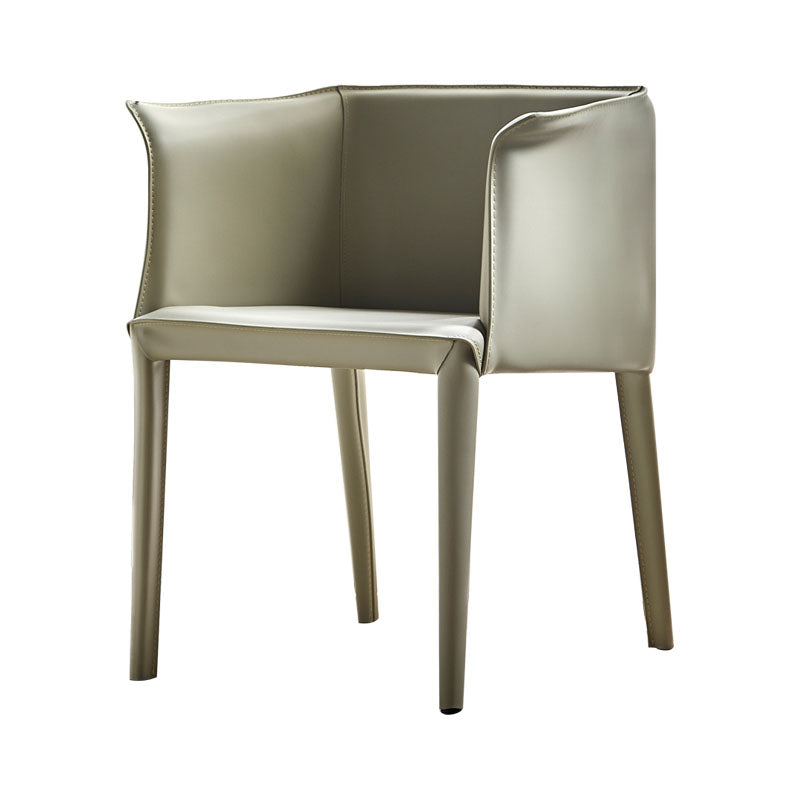 Leather Modern Restaurant Dining Chair Solid Back Dining Chair Clearhalo ' kitchen&dining_furn' 'Dining Chairs' 'Dining Tables & Seating' 'dining_chair' 'furn' 'furn_dining_chair' 'Furniture' 'furniture_dining_chair' 'Kitchen & Dining Furniture' 'kitchen' 4315741