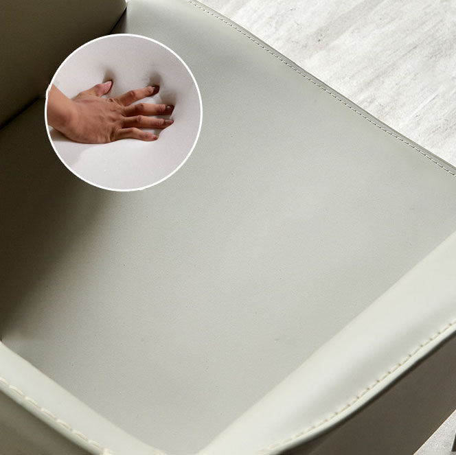 Leather Modern Restaurant Dining Chair Solid Back Dining Chair Clearhalo ' kitchen&dining_furn' 'Dining Chairs' 'Dining Tables & Seating' 'dining_chair' 'furn' 'furn_dining_chair' 'Furniture' 'furniture_dining_chair' 'Kitchen & Dining Furniture' 'kitchen' 4315742