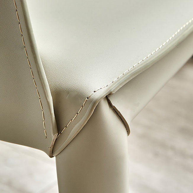 Leather Modern Restaurant Dining Chair Solid Back Dining Chair Clearhalo ' kitchen&dining_furn' 'Dining Chairs' 'Dining Tables & Seating' 'dining_chair' 'furn' 'furn_dining_chair' 'Furniture' 'furniture_dining_chair' 'Kitchen & Dining Furniture' 'kitchen' 4315743