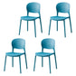 Scandinavian Plastic Conference Room Side Chair Matte Finish Open Back Dining Chair Dark Blue 4 Piece Set Clearhalo ' kitchen&dining_furn' 'Dining Chairs' 'Dining Tables & Seating' 'dining_chair' 'furn' 'furn_dining_chair' 'Furniture' 'furniture_dining_chair' 'Kitchen & Dining Furniture' 'kitchen' 4315751