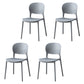 Scandinavian Plastic Conference Room Side Chair Matte Finish Open Back Dining Chair Grey 4 Piece Set Clearhalo ' kitchen&dining_furn' 'Dining Chairs' 'Dining Tables & Seating' 'dining_chair' 'furn' 'furn_dining_chair' 'Furniture' 'furniture_dining_chair' 'Kitchen & Dining Furniture' 'kitchen' 4315754