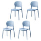 Scandinavian Plastic Conference Room Side Chair Matte Finish Open Back Dining Chair Airy Blue 4 Piece Set Clearhalo ' kitchen&dining_furn' 'Dining Chairs' 'Dining Tables & Seating' 'dining_chair' 'furn' 'furn_dining_chair' 'Furniture' 'furniture_dining_chair' 'Kitchen & Dining Furniture' 'kitchen' 4315756