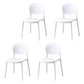Scandinavian Plastic Conference Room Side Chair Matte Finish Open Back Dining Chair White 4 Piece Set Clearhalo ' kitchen&dining_furn' 'Dining Chairs' 'Dining Tables & Seating' 'dining_chair' 'furn' 'furn_dining_chair' 'Furniture' 'furniture_dining_chair' 'Kitchen & Dining Furniture' 'kitchen' 4315760
