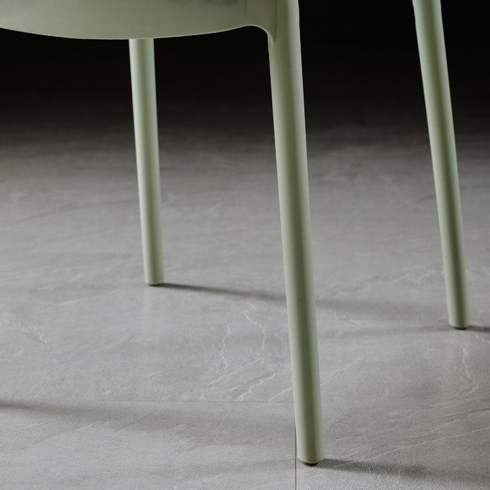 Scandinavian Plastic Conference Room Side Chair Matte Finish Open Back Dining Chair Clearhalo ' kitchen&dining_furn' 'Dining Chairs' 'Dining Tables & Seating' 'dining_chair' 'furn' 'furn_dining_chair' 'Furniture' 'furniture_dining_chair' 'Kitchen & Dining Furniture' 'kitchen' 4315761