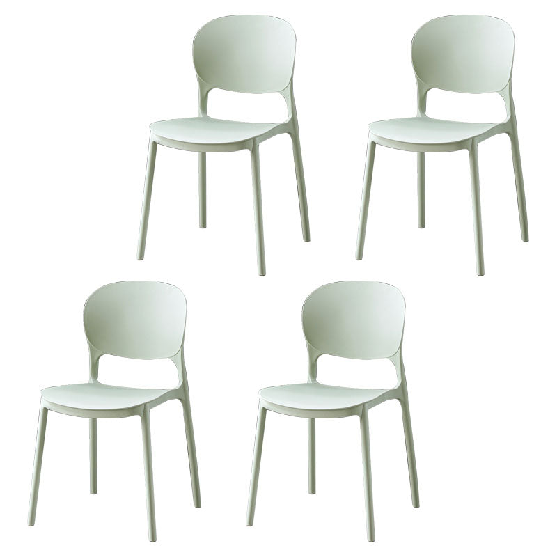 Scandinavian Plastic Conference Room Side Chair Matte Finish Open Back Dining Chair Green 4 Piece Set Clearhalo ' kitchen&dining_furn' 'Dining Chairs' 'Dining Tables & Seating' 'dining_chair' 'furn' 'furn_dining_chair' 'Furniture' 'furniture_dining_chair' 'Kitchen & Dining Furniture' 'kitchen' 4315762