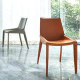 Metal Leather Contemporary Dining Chair Dining Room Solid Back Chair with Arm Clearhalo ' kitchen&dining_furn' 'Dining Chairs' 'Dining Tables & Seating' 'dining_chair' 'furn' 'furn_dining_chair' 'Furniture' 'furniture_dining_chair' 'Kitchen & Dining Furniture' 'kitchen' 4315768