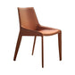 Metal Leather Contemporary Dining Chair Dining Room Solid Back Chair with Arm Orange 1 Piece Clearhalo ' kitchen&dining_furn' 'Dining Chairs' 'Dining Tables & Seating' 'dining_chair' 'furn' 'furn_dining_chair' 'Furniture' 'furniture_dining_chair' 'Kitchen & Dining Furniture' 'kitchen' 4315770