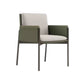 Designer Style Restaurant Solid Back Dining Arm Chair Upholstered Dining Chair White-Green 1 Piece Clearhalo ' kitchen&dining_furn' 'Dining Chairs' 'Dining Tables & Seating' 'dining_chair' 'furn' 'furn_dining_chair' 'Furniture' 'furniture_dining_chair' 'Kitchen & Dining Furniture' 'kitchen' 4315782