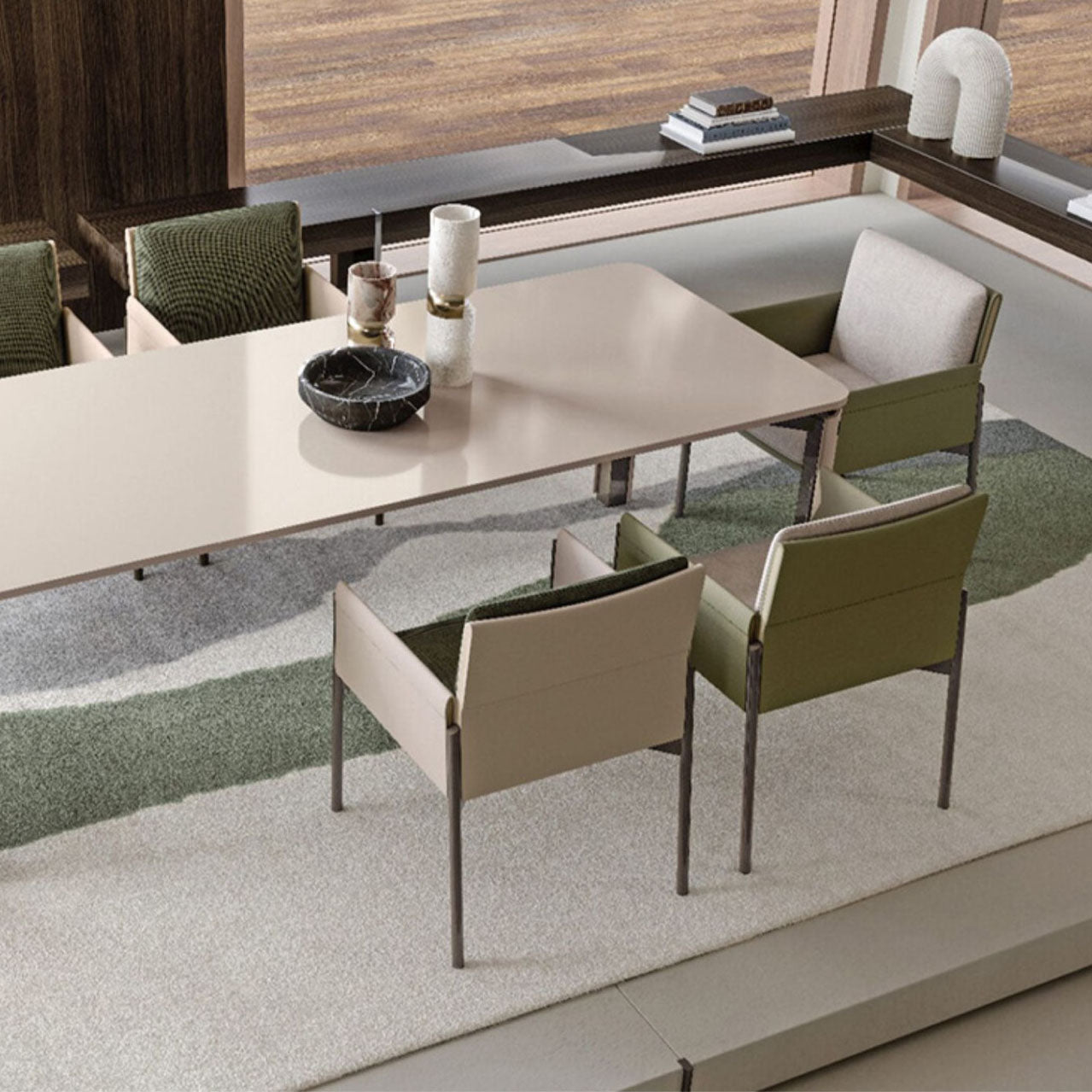 Designer Style Restaurant Solid Back Dining Arm Chair Upholstered Dining Chair Clearhalo ' kitchen&dining_furn' 'Dining Chairs' 'Dining Tables & Seating' 'dining_chair' 'furn' 'furn_dining_chair' 'Furniture' 'furniture_dining_chair' 'Kitchen & Dining Furniture' 'kitchen' 4315793