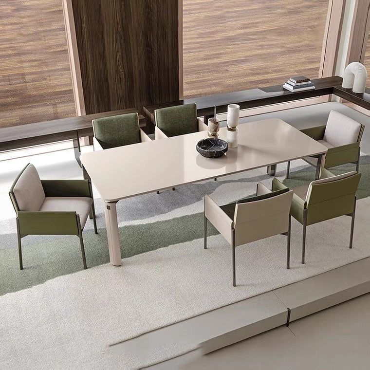 Designer Style Restaurant Solid Back Dining Arm Chair Upholstered Dining Chair Clearhalo ' kitchen&dining_furn' 'Dining Chairs' 'Dining Tables & Seating' 'dining_chair' 'furn' 'furn_dining_chair' 'Furniture' 'furniture_dining_chair' 'Kitchen & Dining Furniture' 'kitchen' 4315794