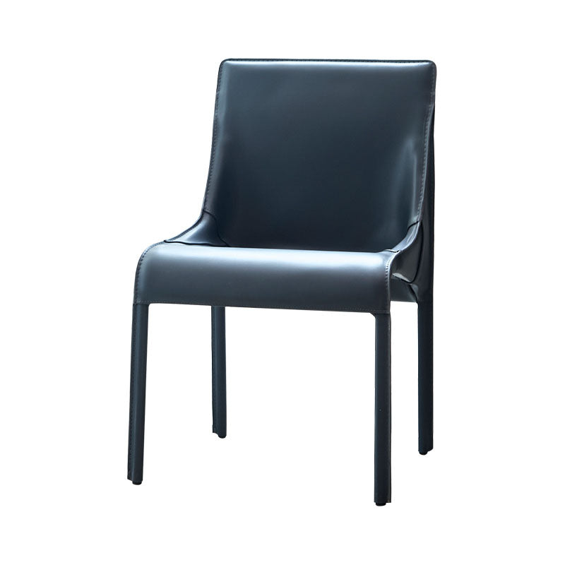 Leather Contemporary Dining Chair Restaurant Solid Back Chair with Arm Clearhalo ' kitchen&dining_furn' 'Dining Chairs' 'Dining Tables & Seating' 'dining_chair' 'furn' 'furn_dining_chair' 'Furniture' 'furniture_dining_chair' 'Kitchen & Dining Furniture' 'kitchen' 4315802