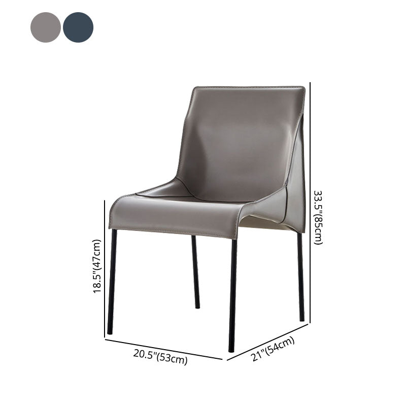 Leather Contemporary Dining Chair Restaurant Solid Back Chair with Arm Clearhalo ' kitchen&dining_furn' 'Dining Chairs' 'Dining Tables & Seating' 'dining_chair' 'furn' 'furn_dining_chair' 'Furniture' 'furniture_dining_chair' 'Kitchen & Dining Furniture' 'kitchen' 4315807