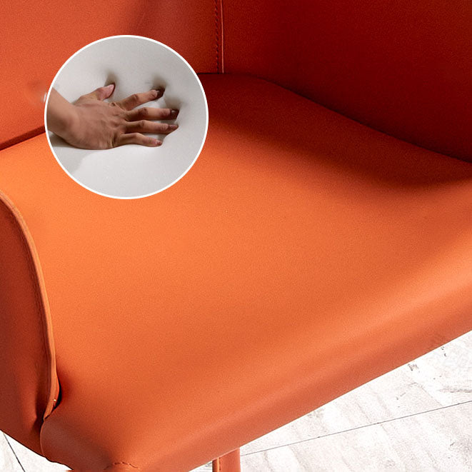 Dining Room Contemporary Dining Chair Leather Solid Back Chair with Arm Clearhalo ' kitchen&dining_furn' 'Dining Chairs' 'Dining Tables & Seating' 'dining_chair' 'furn' 'furn_dining_chair' 'Furniture' 'furniture_dining_chair' 'Kitchen & Dining Furniture' 'kitchen' 4315815