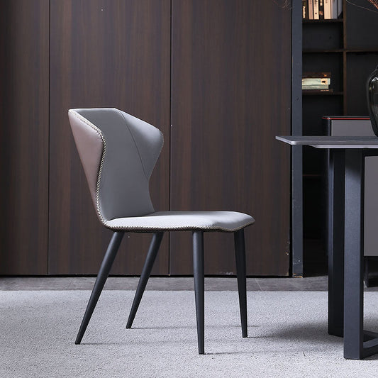 Contemporary Restaurant Leather Side Chair Wingback Dining Chairs Clearhalo ' kitchen&dining_furn' 'Dining Chairs' 'Dining Tables & Seating' 'dining_chair' 'furn' 'furn_dining_chair' 'Furniture' 'furniture_dining_chair' 'Kitchen & Dining Furniture' 'kitchen' 4315825
