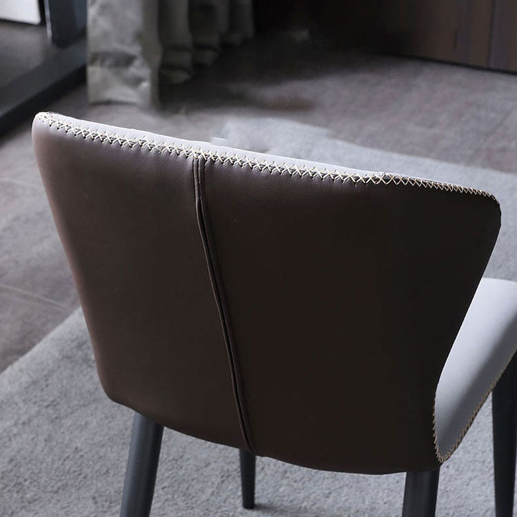 Contemporary Restaurant Leather Side Chair Wingback Dining Chairs Clearhalo ' kitchen&dining_furn' 'Dining Chairs' 'Dining Tables & Seating' 'dining_chair' 'furn' 'furn_dining_chair' 'Furniture' 'furniture_dining_chair' 'Kitchen & Dining Furniture' 'kitchen' 4315827
