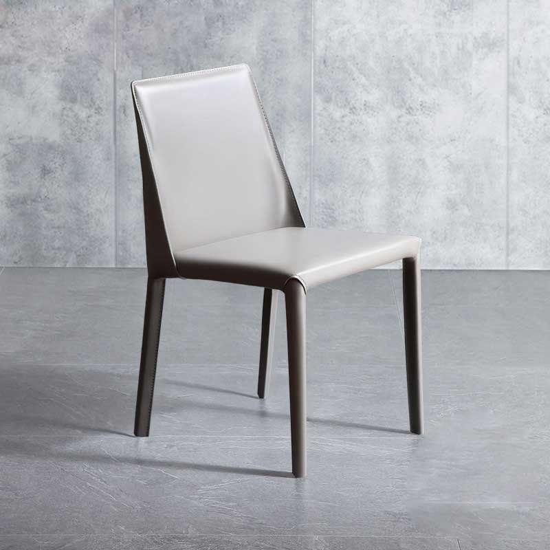 Modern Style Dining Chair Metal Armless Side Chairs for Kitchen Light Gray 1 Piece Clearhalo ' kitchen&dining_furn' 'Dining Chairs' 'Dining Tables & Seating' 'dining_chair' 'furn' 'furn_dining_chair' 'Furniture' 'furniture_dining_chair' 'Kitchen & Dining Furniture' 'kitchen' 4315837