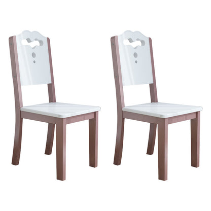 Modern Wood Dining Armless Chair Open Back Dining Side Chair for Home Use Rose Gold 2 Piece Set Clearhalo ' kitchen&dining_furn' 'Dining Chairs' 'Dining Tables & Seating' 'dining_chair' 'furn' 'furn_dining_chair' 'Furniture' 'furniture_dining_chair' 'Kitchen & Dining Furniture' 'kitchen' 4315855