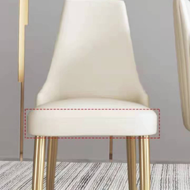 Nordic Style Dining Chairs Armless Side Chair for Kitchen with Metal Legs Clearhalo ' kitchen&dining_furn' 'Dining Chairs' 'Dining Tables & Seating' 'dining_chair' 'furn' 'furn_dining_chair' 'Furniture' 'furniture_dining_chair' 'Kitchen & Dining Furniture' 'kitchen' 4315903