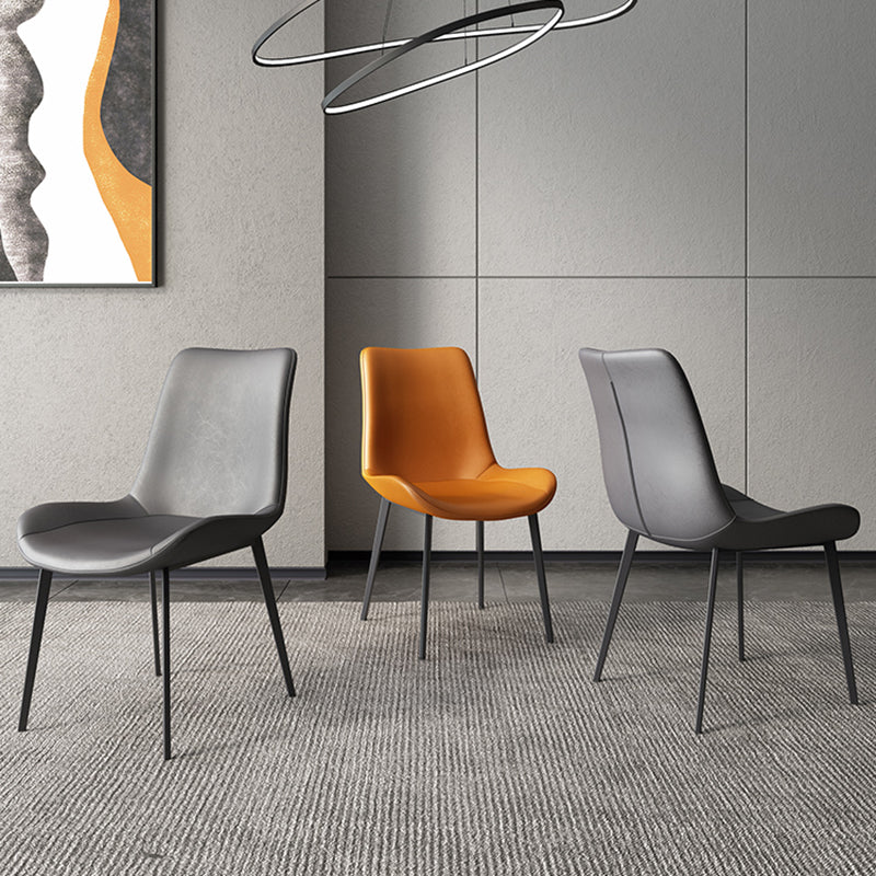 Contemporary Style Dining Chair Armless Side Chair for Kitchen with Metal Legs Clearhalo ' kitchen&dining_furn' 'Dining Chairs' 'Dining Tables & Seating' 'dining_chair' 'furn' 'furn_dining_chair' 'Furniture' 'furniture_dining_chair' 'Kitchen & Dining Furniture' 'kitchen' 4315909