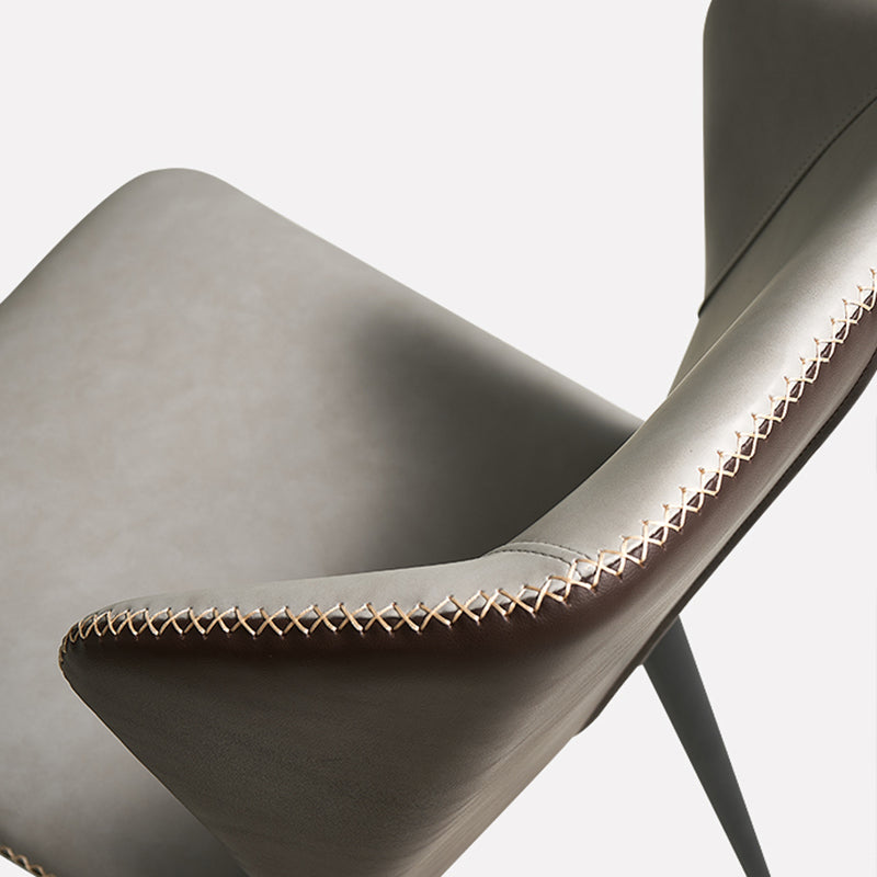 Contemporary Style Dining Chairs Armless Wingback Chairs for Kitchen with Metal Legs Clearhalo ' kitchen&dining_furn' 'Dining Chairs' 'Dining Tables & Seating' 'dining_chair' 'furn' 'furn_dining_chair' 'Furniture' 'furniture_dining_chair' 'Kitchen & Dining Furniture' 'kitchen' 4315932