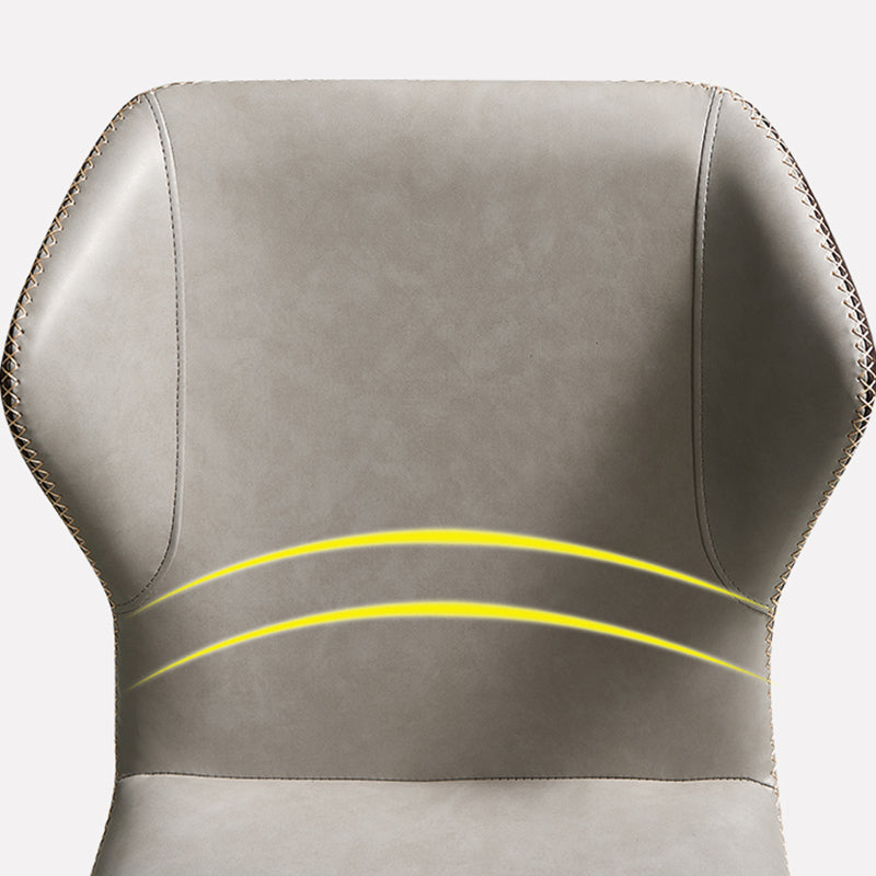 Contemporary Style Dining Chairs Armless Wingback Chairs for Kitchen with Metal Legs Clearhalo ' kitchen&dining_furn' 'Dining Chairs' 'Dining Tables & Seating' 'dining_chair' 'furn' 'furn_dining_chair' 'Furniture' 'furniture_dining_chair' 'Kitchen & Dining Furniture' 'kitchen' 4315934