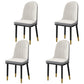 Glam Style Dining Chairs Armless Parsons Chairs with Metal Legs White 4 Piece Set Clearhalo ' kitchen&dining_furn' 'Dining Chairs' 'Dining Tables & Seating' 'dining_chair' 'furn' 'furn_dining_chair' 'Furniture' 'furniture_dining_chair' 'Kitchen & Dining Furniture' 'kitchen' 4315954