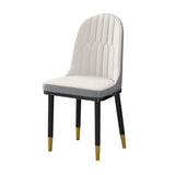 Glam Style Dining Chairs Armless Parsons Chairs with Metal Legs Clearhalo ' kitchen&dining_furn' 'Dining Chairs' 'Dining Tables & Seating' 'dining_chair' 'furn' 'furn_dining_chair' 'Furniture' 'furniture_dining_chair' 'Kitchen & Dining Furniture' 'kitchen' 4315962
