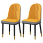 Glam Style Dining Chairs Armless Parsons Chairs with Metal Legs Orange 2 Piece Set Clearhalo ' kitchen&dining_furn' 'Dining Chairs' 'Dining Tables & Seating' 'dining_chair' 'furn' 'furn_dining_chair' 'Furniture' 'furniture_dining_chair' 'Kitchen & Dining Furniture' 'kitchen' 4315963