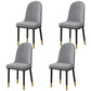 Glam Style Dining Chairs Armless Parsons Chairs with Metal Legs Grey 4 Piece Set Clearhalo ' kitchen&dining_furn' 'Dining Chairs' 'Dining Tables & Seating' 'dining_chair' 'furn' 'furn_dining_chair' 'Furniture' 'furniture_dining_chair' 'Kitchen & Dining Furniture' 'kitchen' 4315965