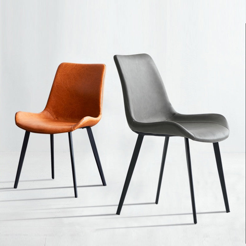 Contemporary Style Dining Chairs Armless Side Chairs for Kitchen with Metal Legs Clearhalo ' kitchen&dining_furn' 'Dining Chairs' 'Dining Tables & Seating' 'dining_chair' 'furn' 'furn_dining_chair' 'Furniture' 'furniture_dining_chair' 'Kitchen & Dining Furniture' 'kitchen' 4315969