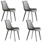 Contemporary Style Dining Chairs Armless Side Chairs for Kitchen with Metal Legs Dark Gray 4 Piece Set Clearhalo ' kitchen&dining_furn' 'Dining Chairs' 'Dining Tables & Seating' 'dining_chair' 'furn' 'furn_dining_chair' 'Furniture' 'furniture_dining_chair' 'Kitchen & Dining Furniture' 'kitchen' 4315970