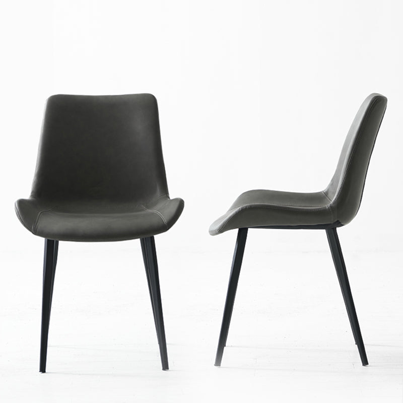 Contemporary Style Dining Chairs Armless Side Chairs for Kitchen with Metal Legs Clearhalo ' kitchen&dining_furn' 'Dining Chairs' 'Dining Tables & Seating' 'dining_chair' 'furn' 'furn_dining_chair' 'Furniture' 'furniture_dining_chair' 'Kitchen & Dining Furniture' 'kitchen' 4315972