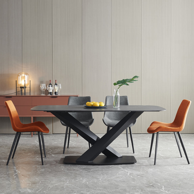 Contemporary Style Dining Chairs Armless Side Chairs for Kitchen with Metal Legs Clearhalo ' kitchen&dining_furn' 'Dining Chairs' 'Dining Tables & Seating' 'dining_chair' 'furn' 'furn_dining_chair' 'Furniture' 'furniture_dining_chair' 'Kitchen & Dining Furniture' 'kitchen' 4315974