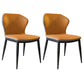 Contemporary Dining Chair Armless Metal Wingback Chairs for Kitchen Orange 2 Piece Set Clearhalo ' kitchen&dining_furn' 'Dining Chairs' 'Dining Tables & Seating' 'dining_chair' 'furn' 'furn_dining_chair' 'Furniture' 'furniture_dining_chair' 'Kitchen & Dining Furniture' 'kitchen' 4315986
