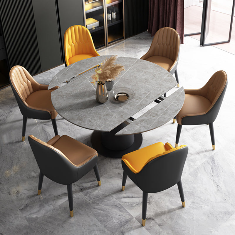 Nordic Style Dining Chair Metal Arm Parsons Chair for Kitchen Clearhalo ' kitchen&dining_furn' 'Dining Chairs' 'Dining Tables & Seating' 'dining_chair' 'furn' 'furn_dining_chair' 'Furniture' 'furniture_dining_chair' 'Kitchen & Dining Furniture' 'kitchen' 4316007