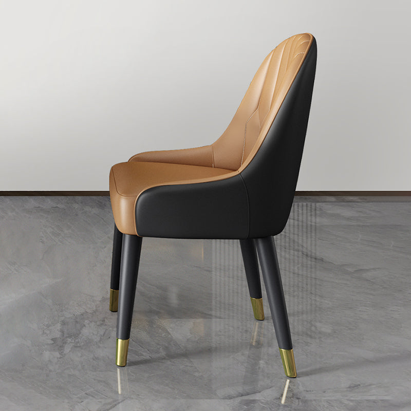 Nordic Style Dining Chair Metal Arm Parsons Chair for Kitchen Clearhalo ' kitchen&dining_furn' 'Dining Chairs' 'Dining Tables & Seating' 'dining_chair' 'furn' 'furn_dining_chair' 'Furniture' 'furniture_dining_chair' 'Kitchen & Dining Furniture' 'kitchen' 4316011