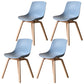 Scandinavian Restaurant Solid Back Side Chair Wood Matte Finish Dining Chair Gray Blue 4 Piece Set Natural Wood Clearhalo ' kitchen&dining_furn' 'Dining Chairs' 'Dining Tables & Seating' 'dining_chair' 'furn' 'furn_dining_chair' 'Furniture' 'furniture_dining_chair' 'Kitchen & Dining Furniture' 'kitchen' 4316019