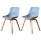 Scandinavian Restaurant Solid Back Side Chair Wood Matte Finish Dining Chair Gray Blue 2 Piece Set Natural Wood Clearhalo ' kitchen&dining_furn' 'Dining Chairs' 'Dining Tables & Seating' 'dining_chair' 'furn' 'furn_dining_chair' 'Furniture' 'furniture_dining_chair' 'Kitchen & Dining Furniture' 'kitchen' 4316020