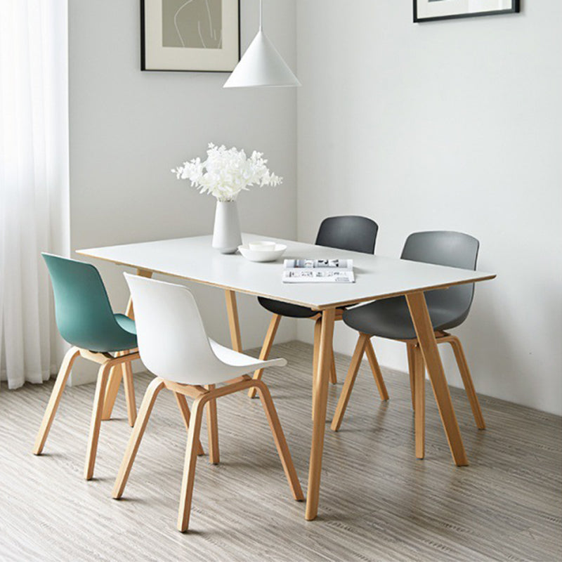 Scandinavian Restaurant Solid Back Side Chair Wood Matte Finish Dining Chair Clearhalo ' kitchen&dining_furn' 'Dining Chairs' 'Dining Tables & Seating' 'dining_chair' 'furn' 'furn_dining_chair' 'Furniture' 'furniture_dining_chair' 'Kitchen & Dining Furniture' 'kitchen' 4316021