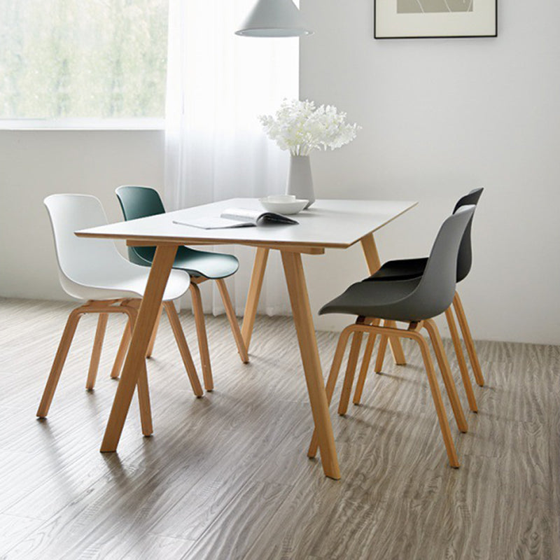 Scandinavian Restaurant Solid Back Side Chair Wood Matte Finish Dining Chair Clearhalo ' kitchen&dining_furn' 'Dining Chairs' 'Dining Tables & Seating' 'dining_chair' 'furn' 'furn_dining_chair' 'Furniture' 'furniture_dining_chair' 'Kitchen & Dining Furniture' 'kitchen' 4316022