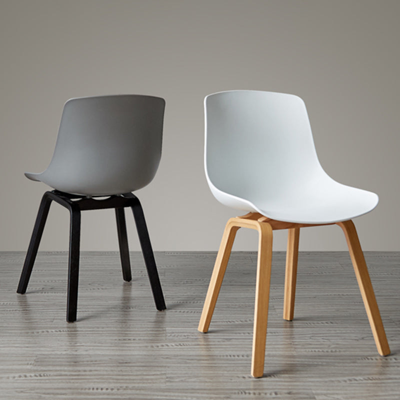 Scandinavian Restaurant Solid Back Side Chair Wood Matte Finish Dining Chair Clearhalo ' kitchen&dining_furn' 'Dining Chairs' 'Dining Tables & Seating' 'dining_chair' 'furn' 'furn_dining_chair' 'Furniture' 'furniture_dining_chair' 'Kitchen & Dining Furniture' 'kitchen' 4316025