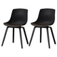 Scandinavian Restaurant Solid Back Side Chair Wood Matte Finish Dining Chair Black 2 Piece Set Black Clearhalo ' kitchen&dining_furn' 'Dining Chairs' 'Dining Tables & Seating' 'dining_chair' 'furn' 'furn_dining_chair' 'Furniture' 'furniture_dining_chair' 'Kitchen & Dining Furniture' 'kitchen' 4316028