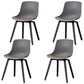 Scandinavian Restaurant Solid Back Side Chair Wood Matte Finish Dining Chair Dark Gray 4 Piece Set Black Clearhalo ' kitchen&dining_furn' 'Dining Chairs' 'Dining Tables & Seating' 'dining_chair' 'furn' 'furn_dining_chair' 'Furniture' 'furniture_dining_chair' 'Kitchen & Dining Furniture' 'kitchen' 4316031